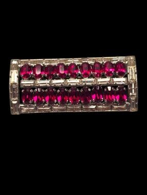 SCHÖFFEL Vintage Austrian Crystals Bar Brooch